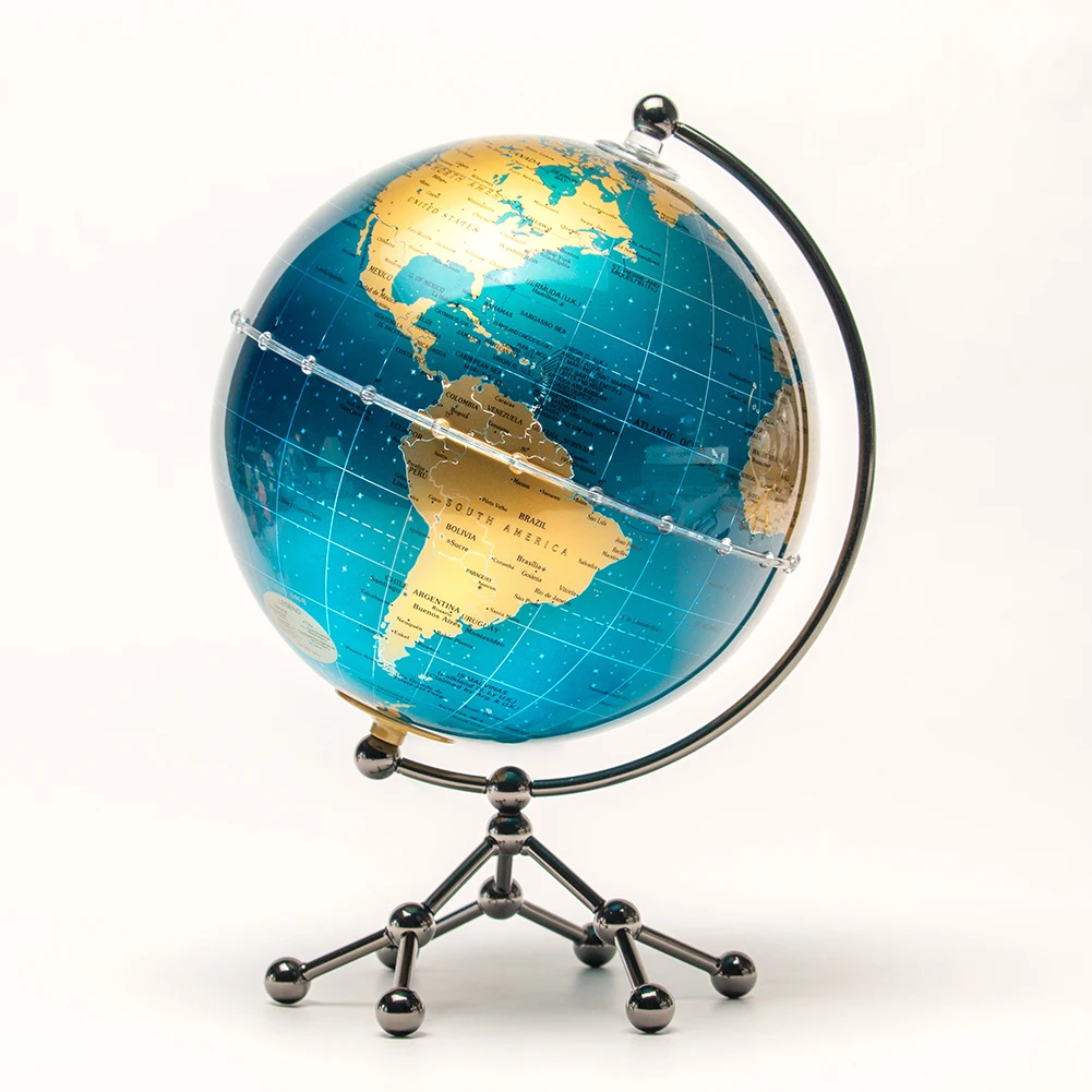 Wellfun High Quality World Map HD Printing Globes Metal Stand Geographic Teaching World Globe