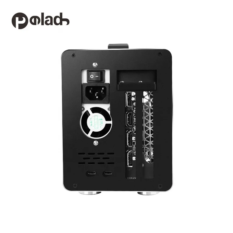 Aluminum External GPU Enclosure (eGPU): Compatible with Windows & MacOS Thunderbolt 3 Laptops, NVIDIA /AMD PCIe Support