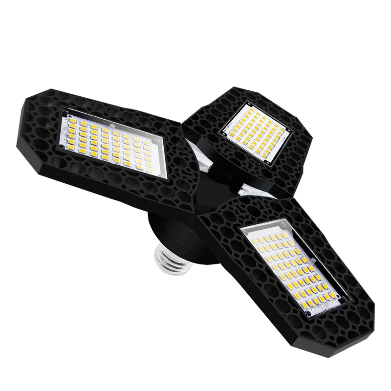 
2021 New 40W 6000K 110-240V Deformable LED Garage Gas Station Canopy Motion Activated Light with 3 Adjustable Panels 