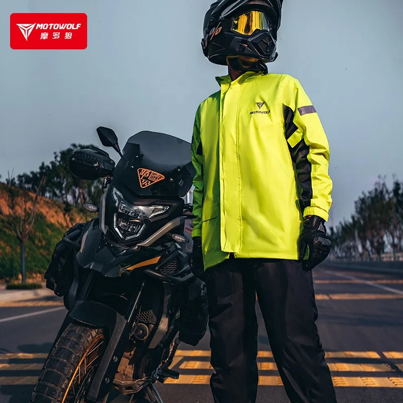 Motowolf Hot sale motorbike raincoat waterproof racing jacket for man
