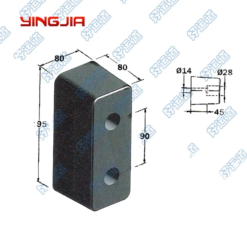 Heavy duty black rubber buffer