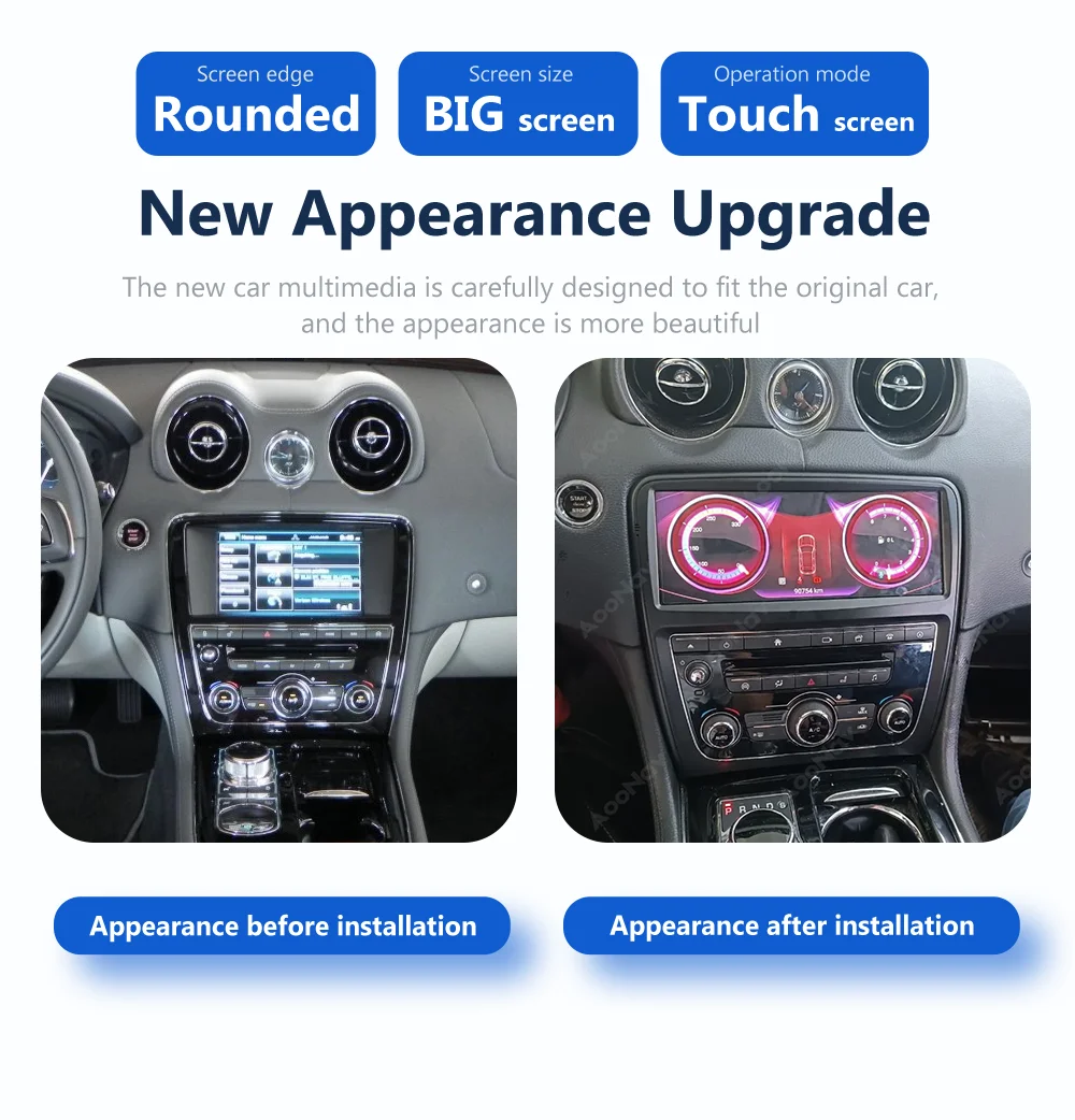 128GB Android Car Radio Multimedia Player AC Panel Wireless Carplay Android Auto For Jaguar XJL XJ XJR 351 2010-2019