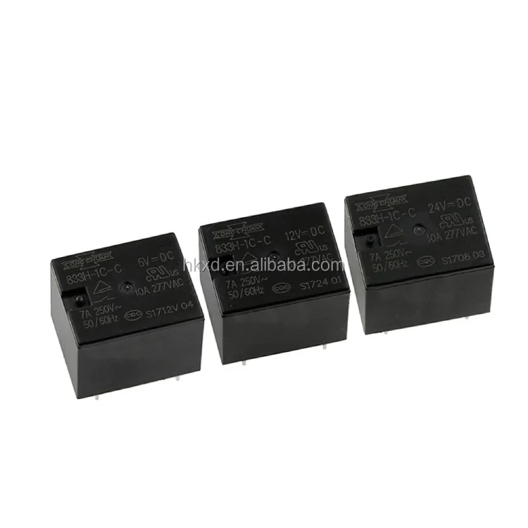 Electronic Components 833H-1C-C-5VDC 833H-1C-C-12VDC 833H-1C-C-24VDC 5V 12V 24V 7A DIP-5 5PIN original T73 Relay