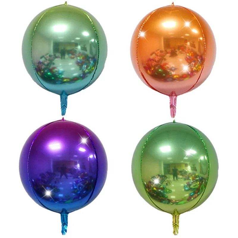 Самая последняя конструкция 22 дюймов 4d globos al por mayor воздушный шар с равномерным наклоном 4D круглый воздушные шары из фольги для вечеринки