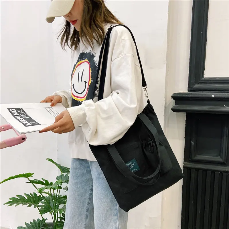 Spot Can Be Customized Multifunctional Canvas Bag Girls Shoulder Messenger Daily Necessities Storage Bag Wholesale YF039