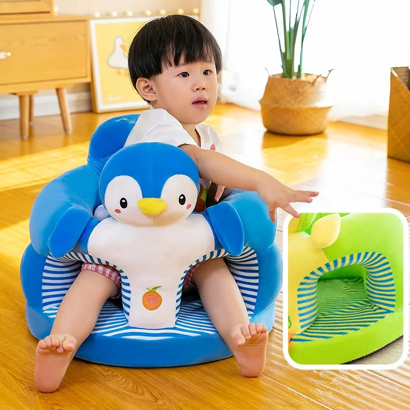 Baby Support Seat Chair Cushion Learning To Sit Infant Sofa Comfy Plush Newborn Seat Baby Learn Sit Sofa Protection Cover