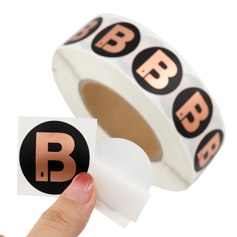 Custom Rose Gold Foil Sticker with Embossed Logo Industrial Application for Photo Frame Promotion & Gift Giving Color Printing