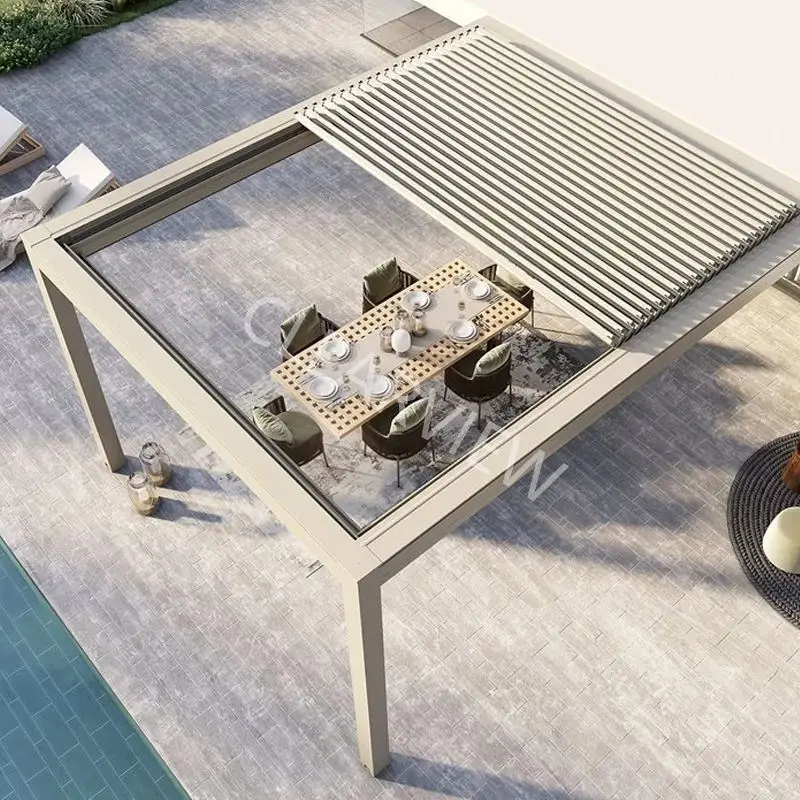 Clearview High Quality Louvered Aluminum Outdoor Roof Aluminium Retractable Motorized Waterproof Bioclimatic Garden Pergola