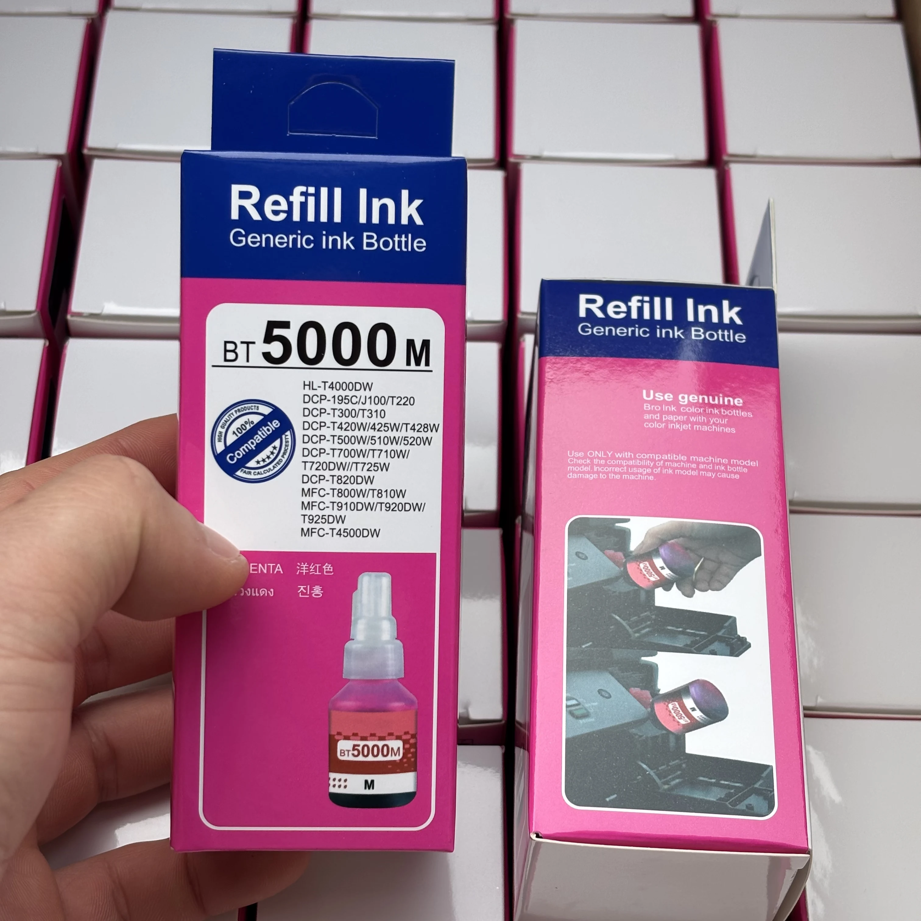BTD60 BT5000 4-Color Water-Based Dye Ink Refill Printer Inks for Generic ink Bottle Brother Printers DCP-T310 DCP-T510W Printer