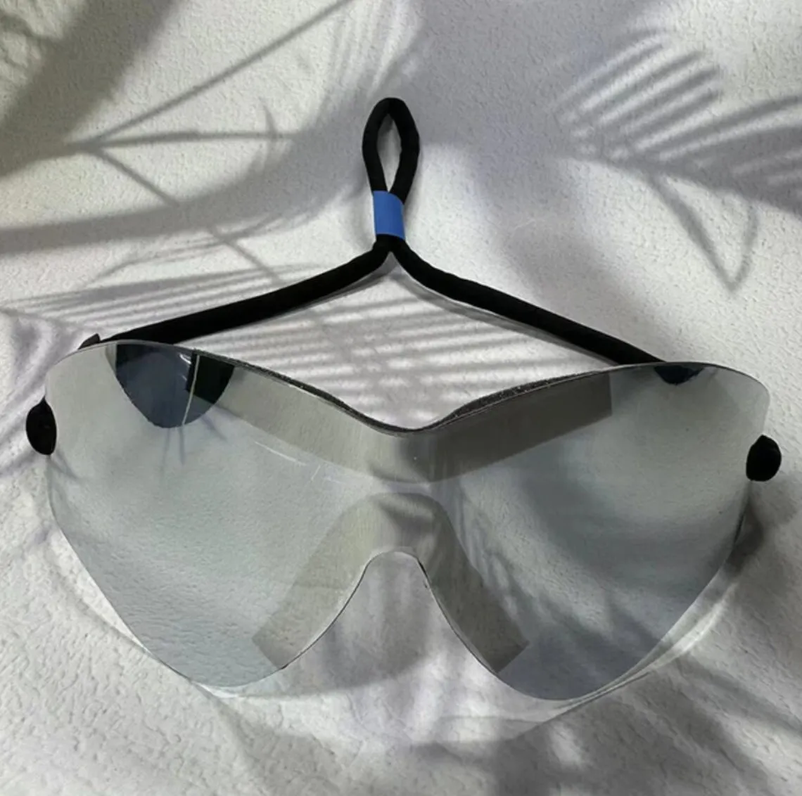 Custom Designer Oversized Wrap Quicksilver Gradient Sun Glasses Mirrored Rimless One Piece Y2K Futuristic Shades Sunglasses