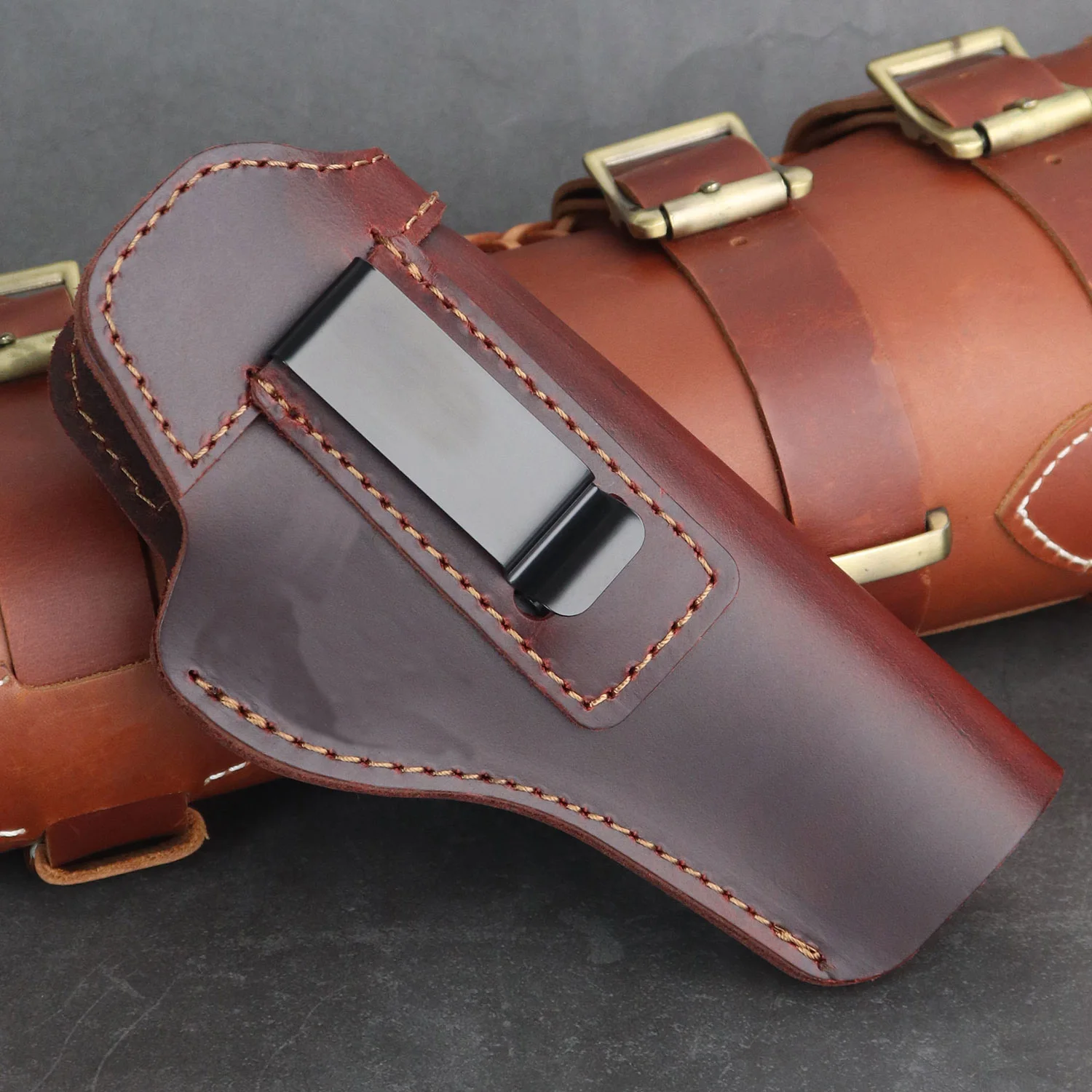 Tactical  IWB Genuine Leather Concealed Carry gun Holster for 1911Gun Holster