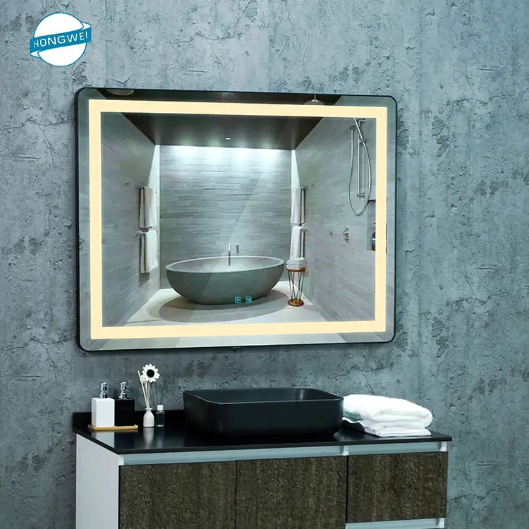 
Factory Price Sample Accepted Wall Decor Mirror Framed bath led mirror bathroom 