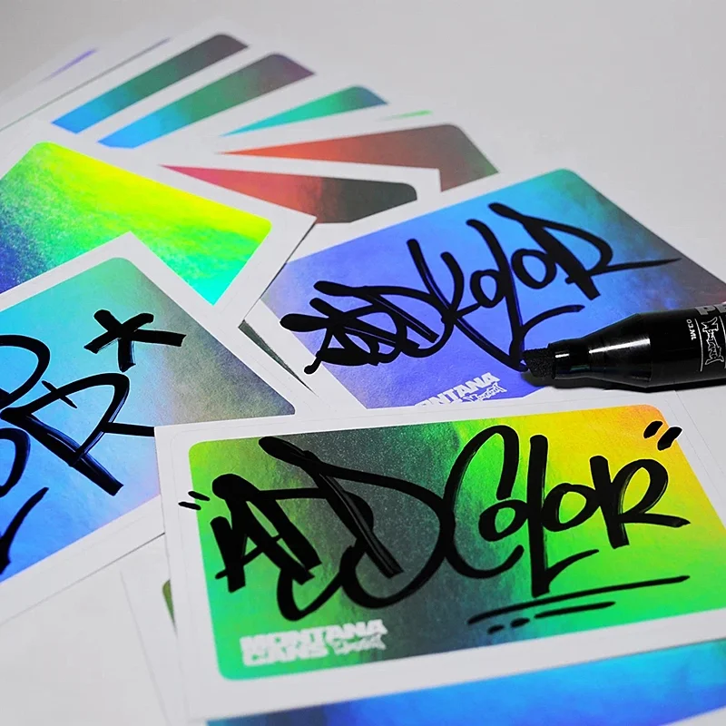 Custom hologram eggshell sticker ultra destructive vinyl material Blank laser eggshell sticker for graffiti painting use