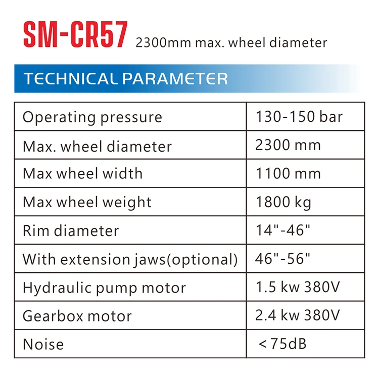 SM-CR57 380V automatic bus and truck tire changer machine maximum wheel diameter 2300mm