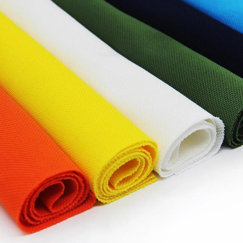 64% Cotton 36% Polyester 32s Cotton Pique Fabric CVC Material 210 GSM Medium Weight For Polo Shirt