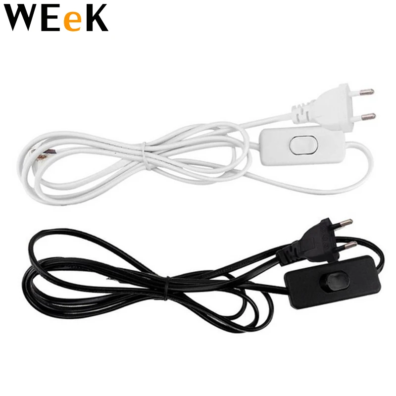 1.8M LED On/Off power cord EU Plug Cable Light Modulator Lamp Line Controller For LED Bulb Table Lamp Electricity wire AC220V