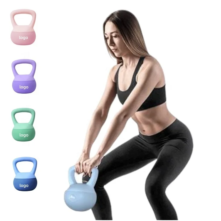 Pvc Soft Kettlebell Colorful Soft Kettlebell Strength Training Steel Sand Filled Comfortable Fitness Kettle Bell