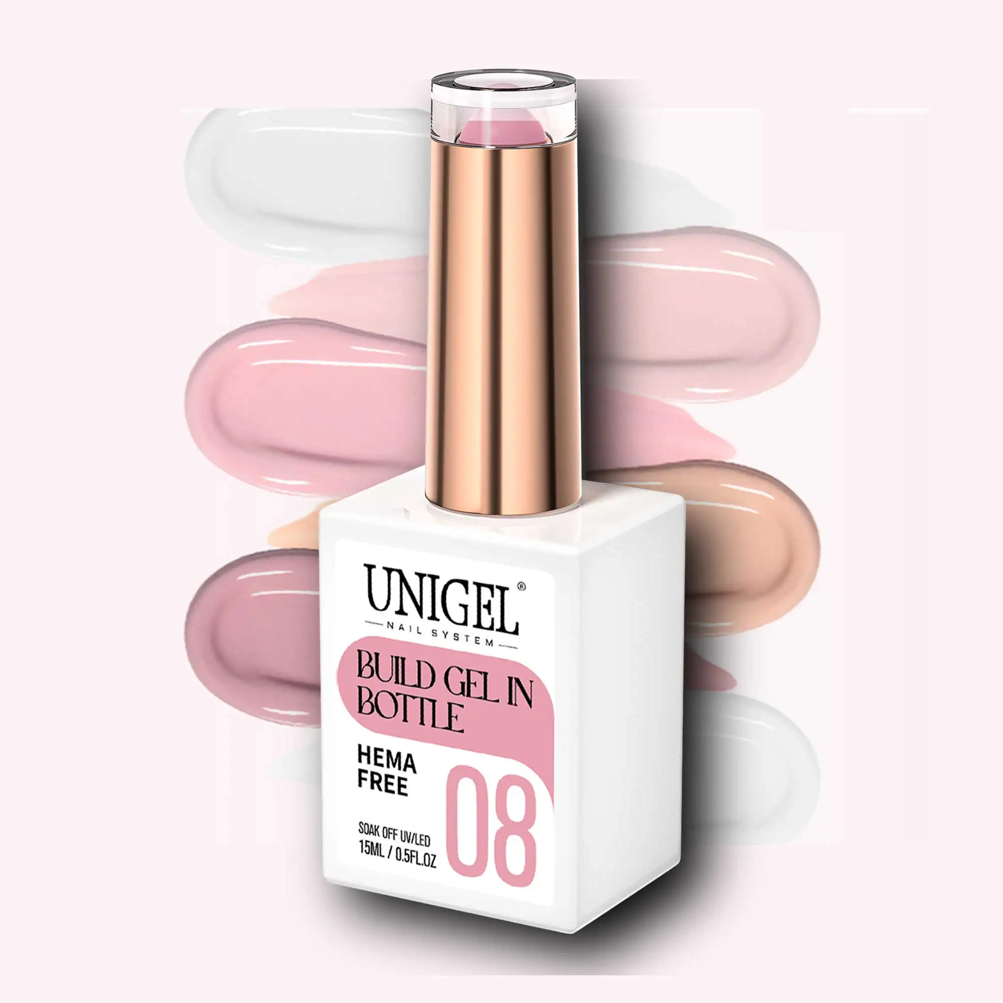 Unigel Wholesale Custom Private Label Nail Extension No Burn Liquid Uv/Led Builder Nail Gel In A Bottle BIAB For Nails