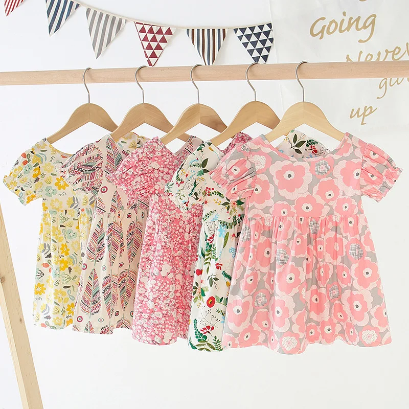 summer Latest Design Kids Floral Cute Clothing Dresses Casual Baby Girl Dress summer dress girl