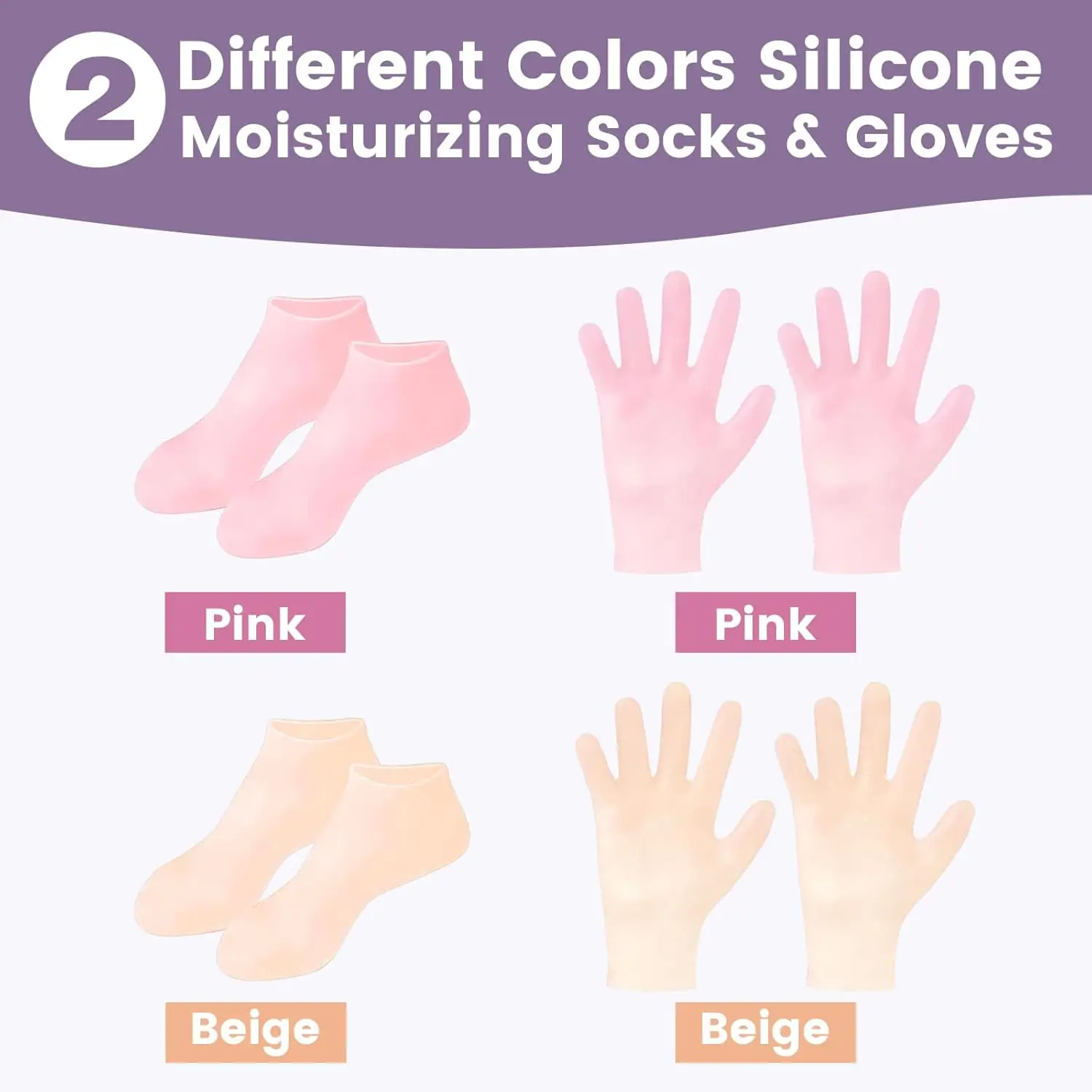 Soft Moisturizing Spa Gel Socks Foot Care Silicone Gel Socks Beauty And Personal Care For Feet And Hands