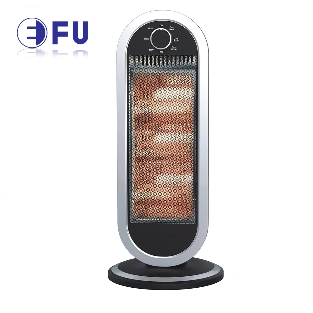 New popular round design 1200W oval halogen heater with Oscillation with tip-over switch