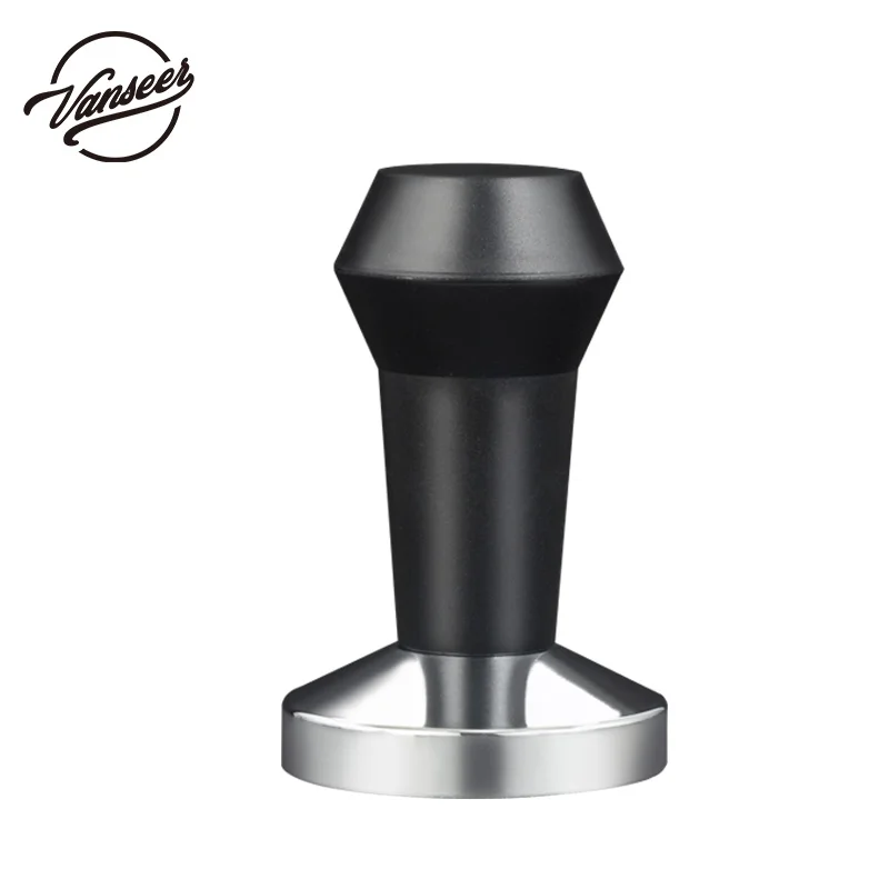 Espresso Stainless Steel Coffee Tamper Calibrated Spring Handle Powder Press iron-plated chrome coffee tamper