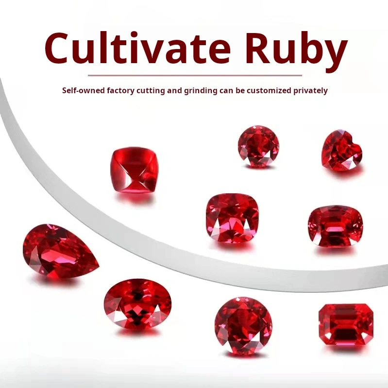AGL Certified 5A Grade Lab Grown Ruby Emerald Cut Pear Cut Fine Jewelry Synthetic Moissanite Stone Loose Ruby
