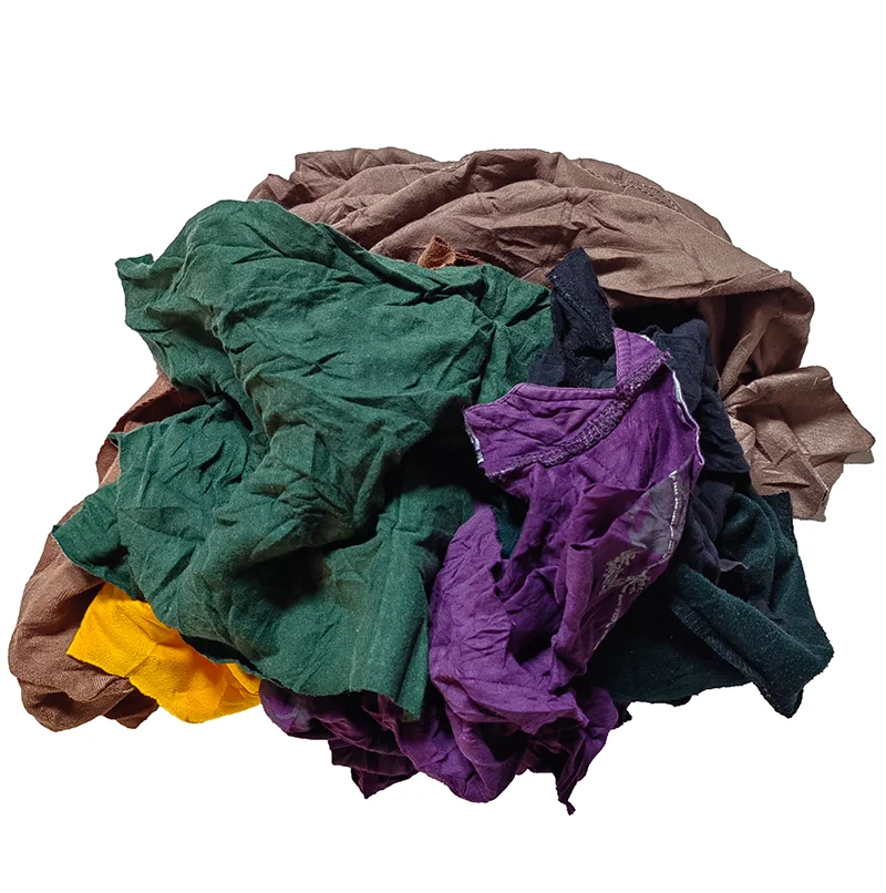 Dark Color Wiping Waste Industry White Mixed T-shirt Recycled Bale Recycle Industrial Wasted Cotton Cleaning Used Wiping Rags