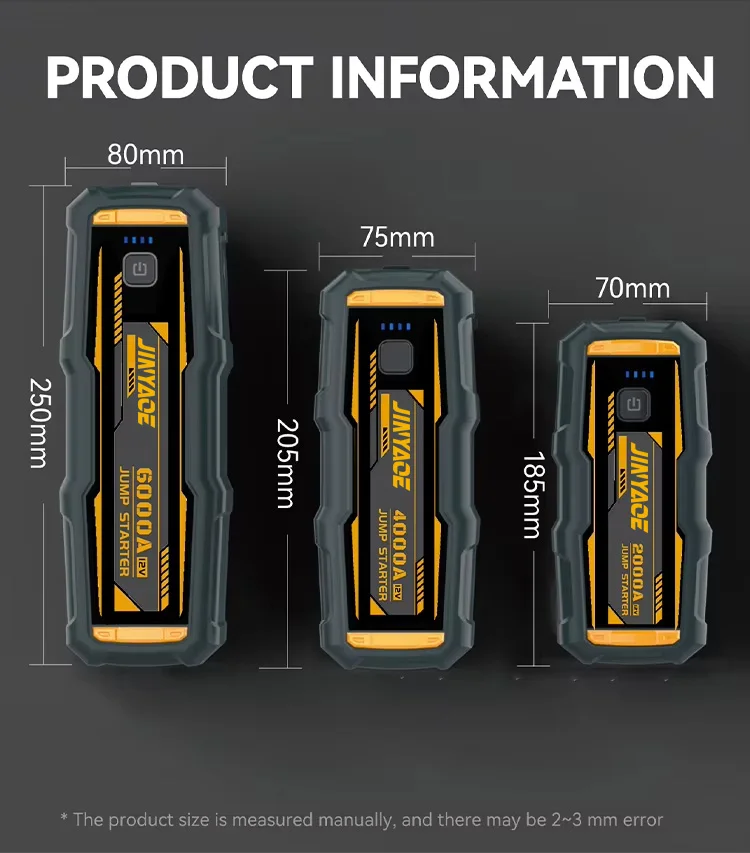 New Emergency 12V 2000A 4000A 6000A Multi-function Battery Boosters Jump Pack Car Jump Starter Power Bank For Vehicles