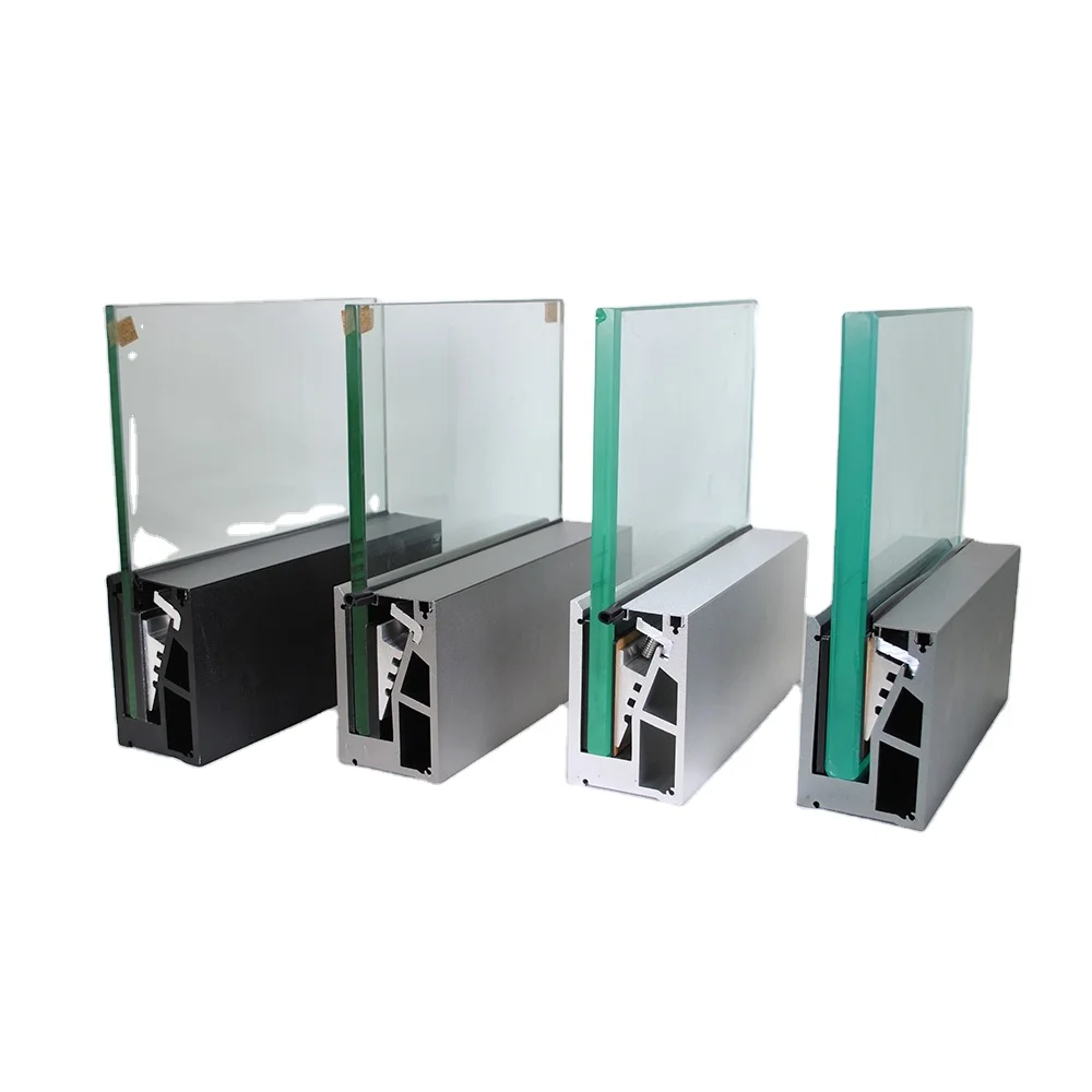 6+6 7+7 8+8mm Aluminium U Channel Glass Base For Balcony Blaustrade Aluminum Frameless Glass Floor Trough