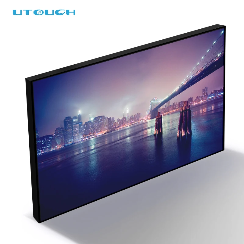 46 inch 1920*1080 resolution touch screen LCD advertising display video wall bf video player