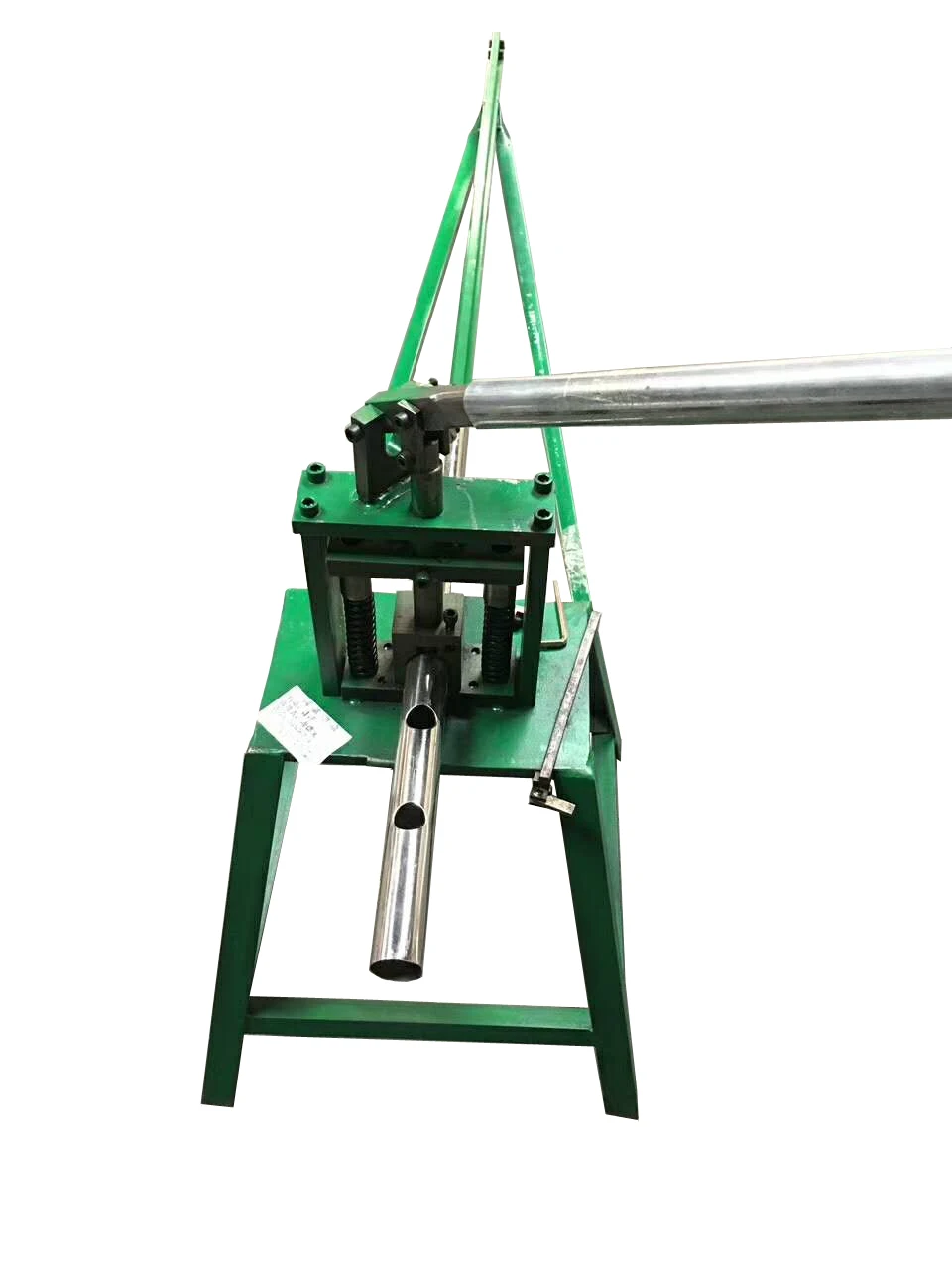 Stainless steel pipe Iron tube Anti theft net Stair handrail Guardrail punching Hole stamping hole machine with arbor hand press