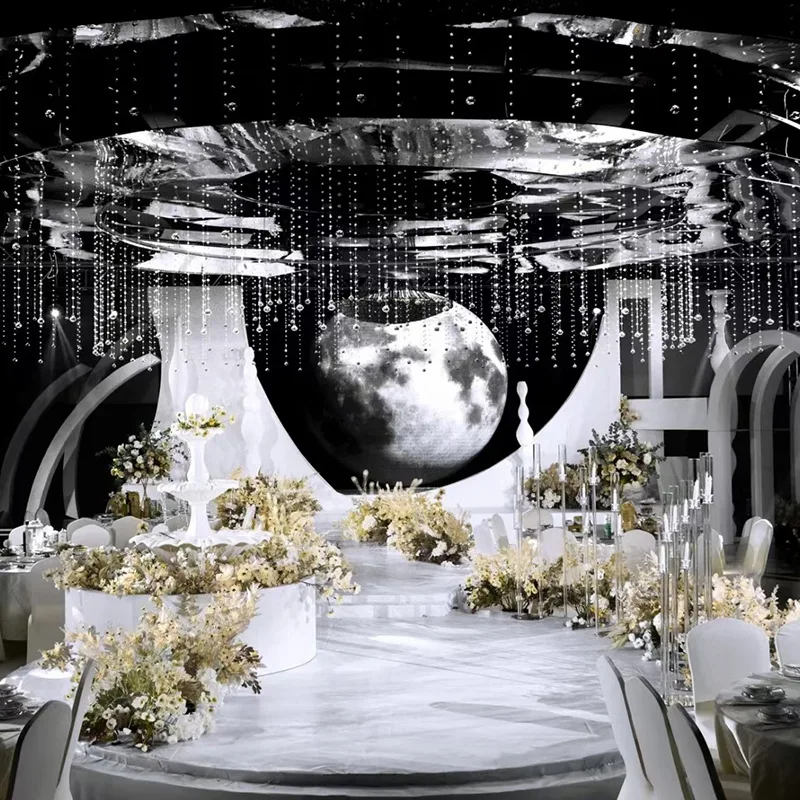 O-X392  Wholesale 100cm Crystal Clear Glass Bead Garland Crystal Hanging Strand Arch Beaded Crystal Curtain for Wedding Party