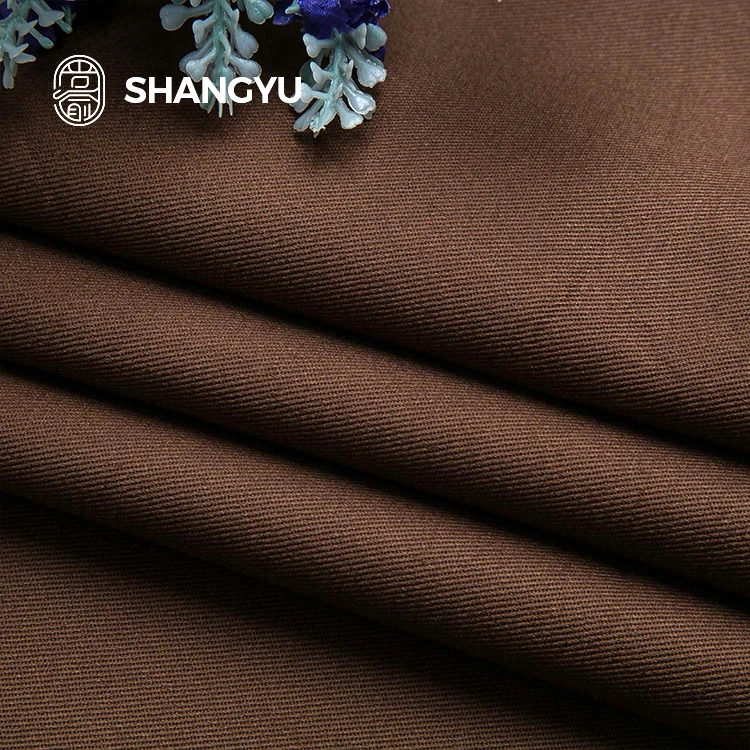 Cheap In Stock woven 240gsm cotton Plain Dyed 3/1 twill dress materials pants and shorts fabrics supplier