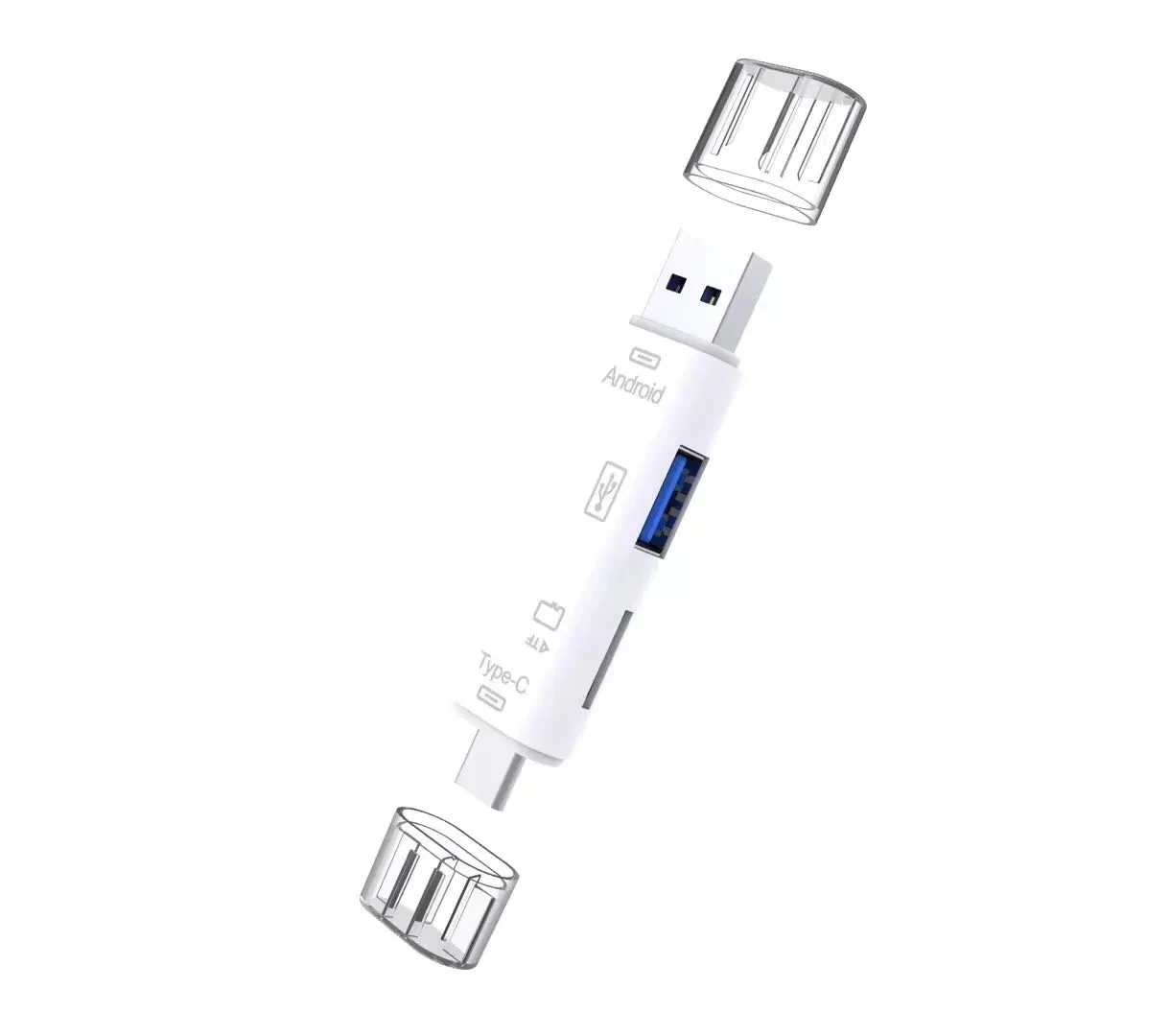  Китайский завод оптовая продажа высококачественный Многофункциональный 3 в 1 USB OTG Android Micro Type C TF кардридер для мобильного