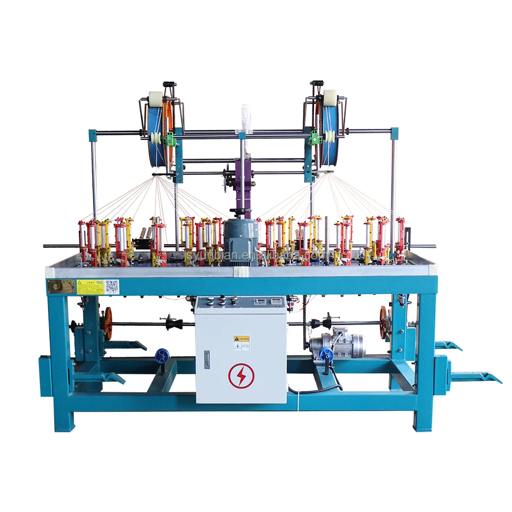 Yunbian (90-48-2) electric wire braiding machine 48spindle 2 head rope braiding machine behind take-up system wires cable