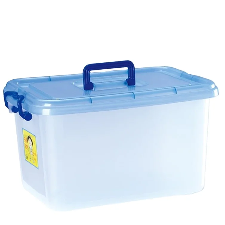 6L PP plastic small hard storage organizer container box with handle
