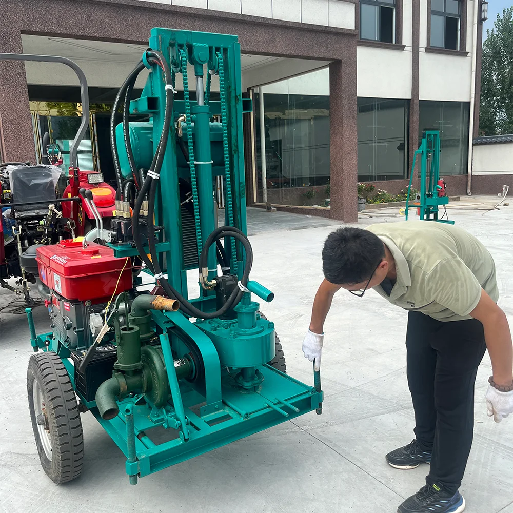 AKL-150Y Hydraulic Motor For Water Well Drilling Rig Small  Portable 80m Depth Water Well Drilling Rig Machine Cheap  Price
