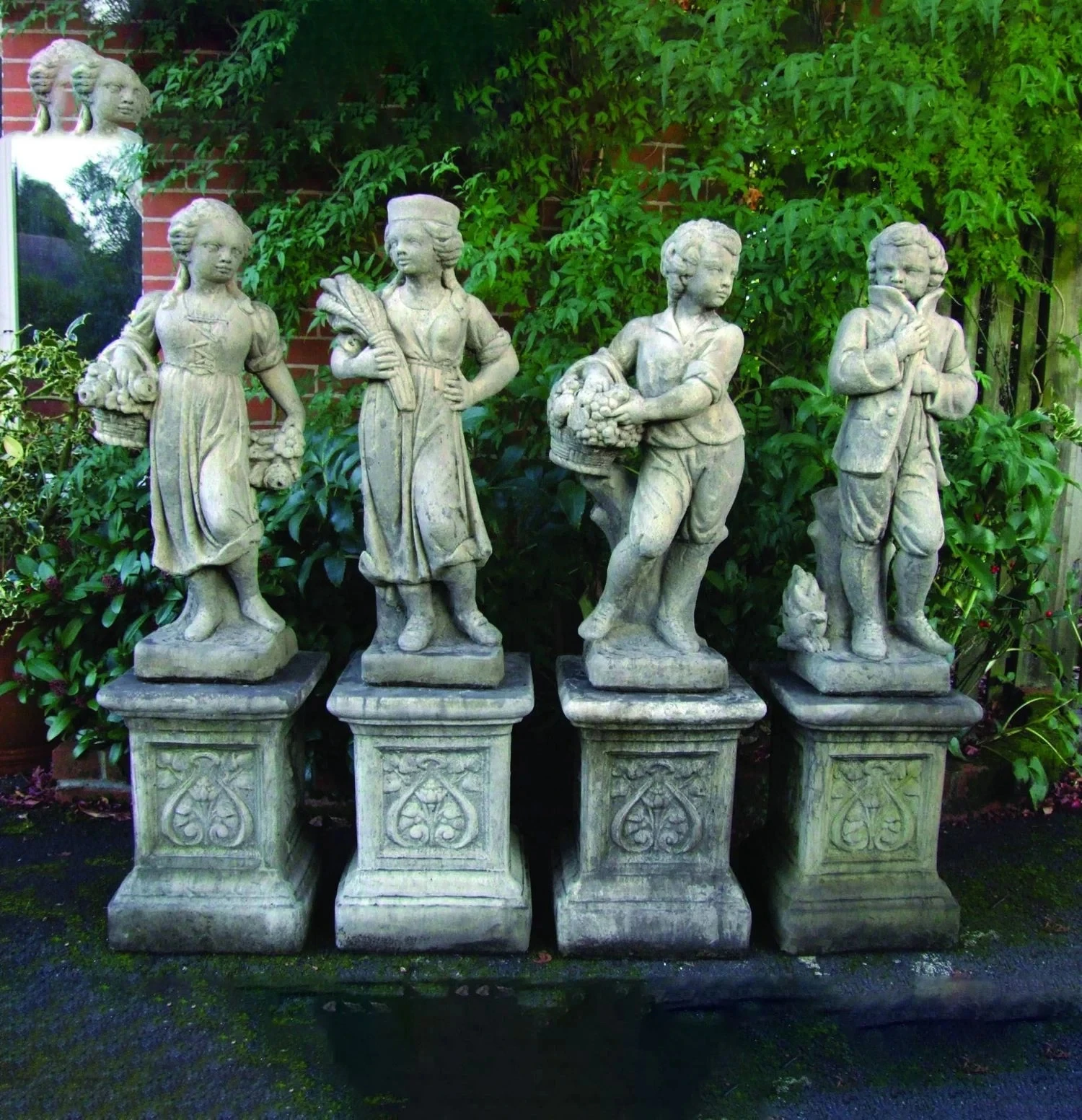 Factory Hand Carving Garden Decoration Marble Greek Figure Sculpture Large Four Seasons Goddess Marble Statues For Sale