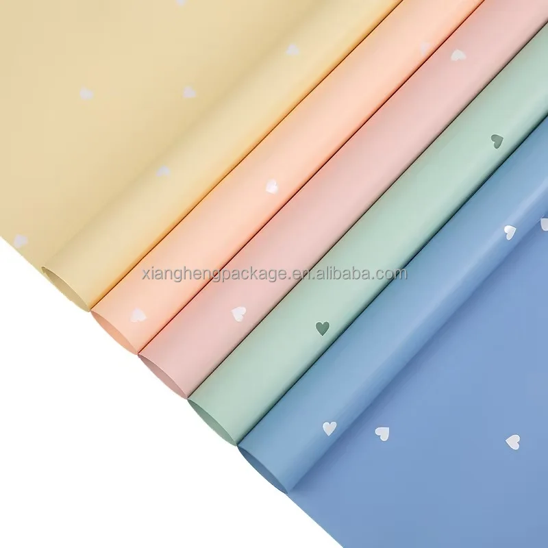 Xiangheng Factory Wholesale Small Love Heart Flower Bouquet Wrapping Paper Hot Love Eternal Love Ouya Paper Korean Paper