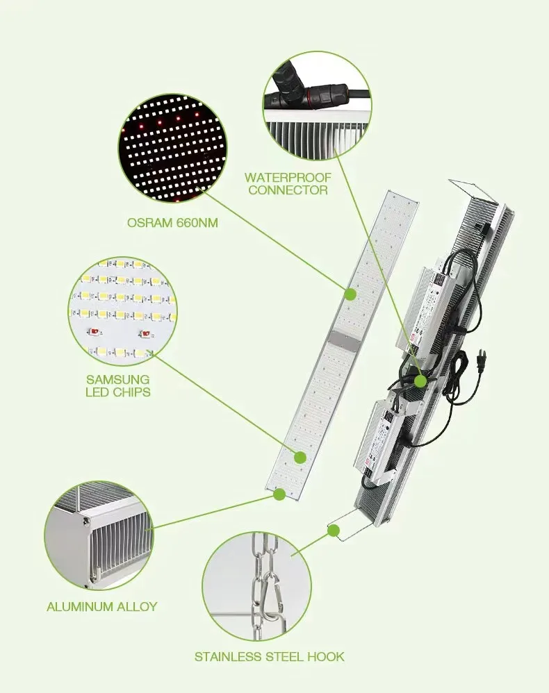 Samsung Greenhouse Indoor 730W Dimmable Strip Plant Bar Full Spectrum Lamp 281B Led Grow Lights