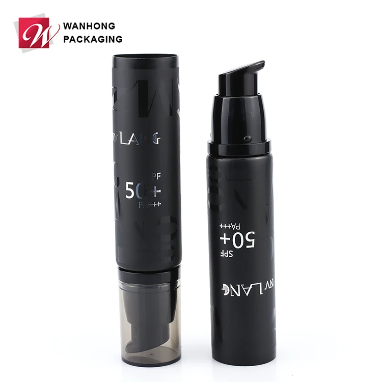 
30ml 60ml 1oz 2oz Plastic Tube with Treatment Pump for BB Cream Sunscreen Makeup Base Packaging 