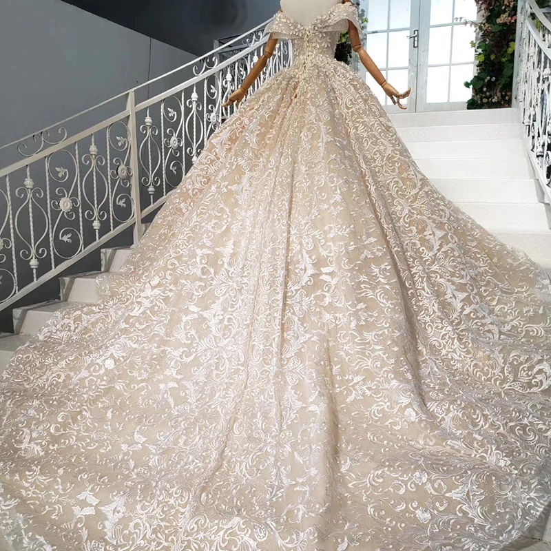 HTL848 Jancember heavy applique ladies wedding dresses vestidos de noiva sexy wedding dress