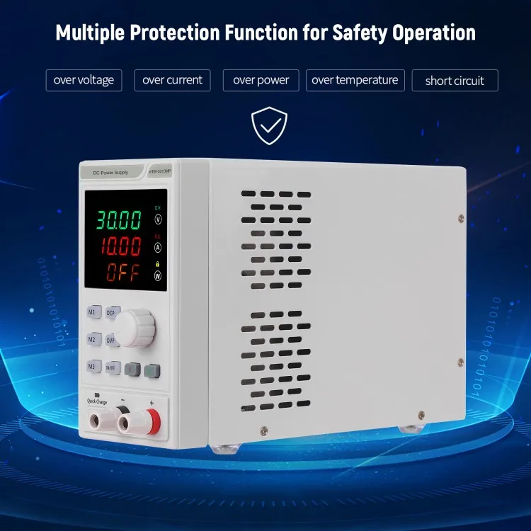 220V 0-30V 0-10A Programmable DC Power Supply Power Regulator 4-digit LED Display Voltage and Current Mini Regulated Power