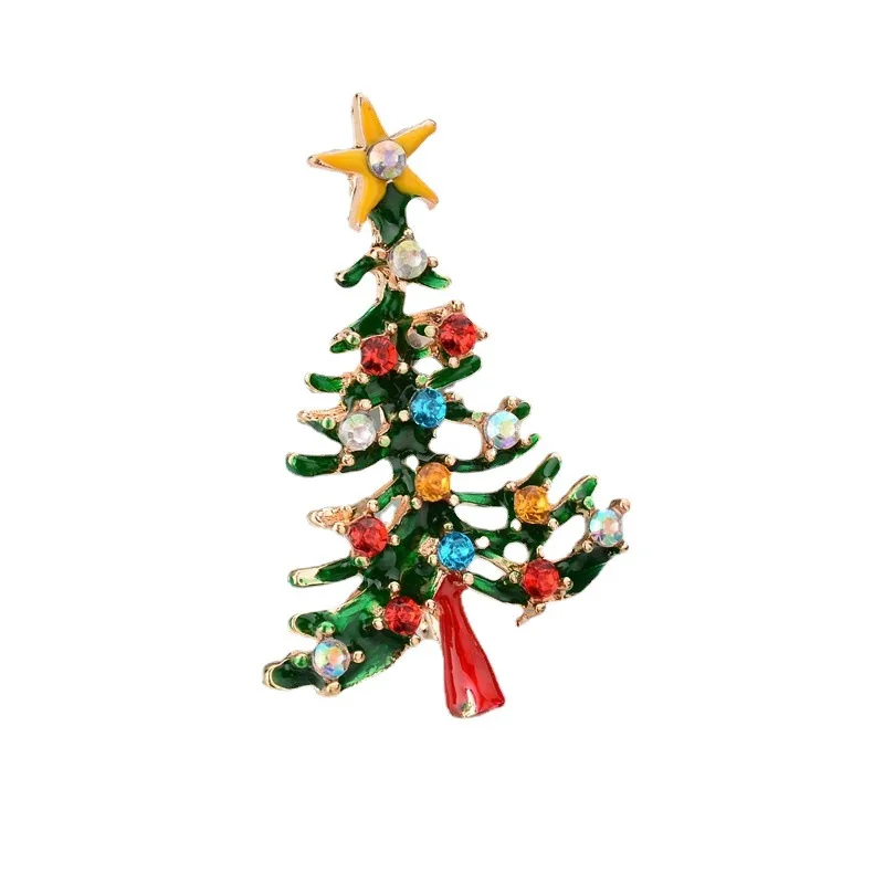 Custom Cute Cartoon Santa Claus Christmas Tree Boots Wreath Heart Enamel Christmas Brooches