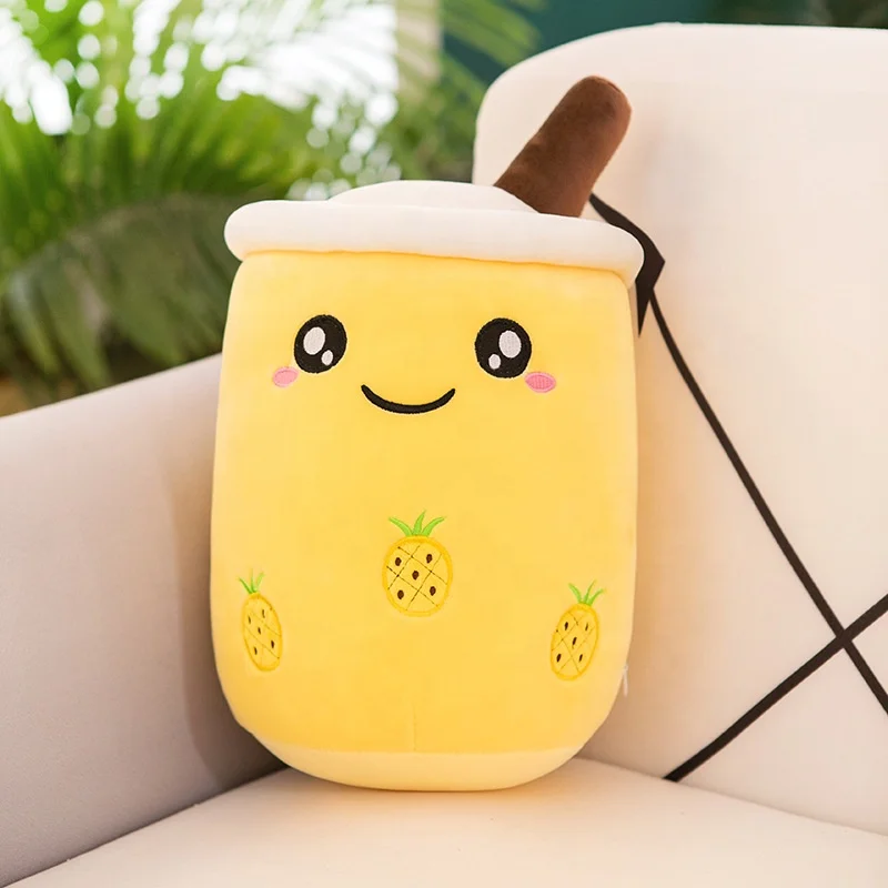 Super Soft Kawaii Simulation Pillows Cushions Doll Pearl Milk Tea Doll Decorative Gifts Milk Tea Cups Stuffed Plush Toys
