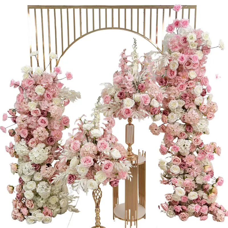 Pink Artificial Flower Creative Wedding Decor Backdrops Decor Pink Artificial Flower Flowers For Decoration Wedding Artificial