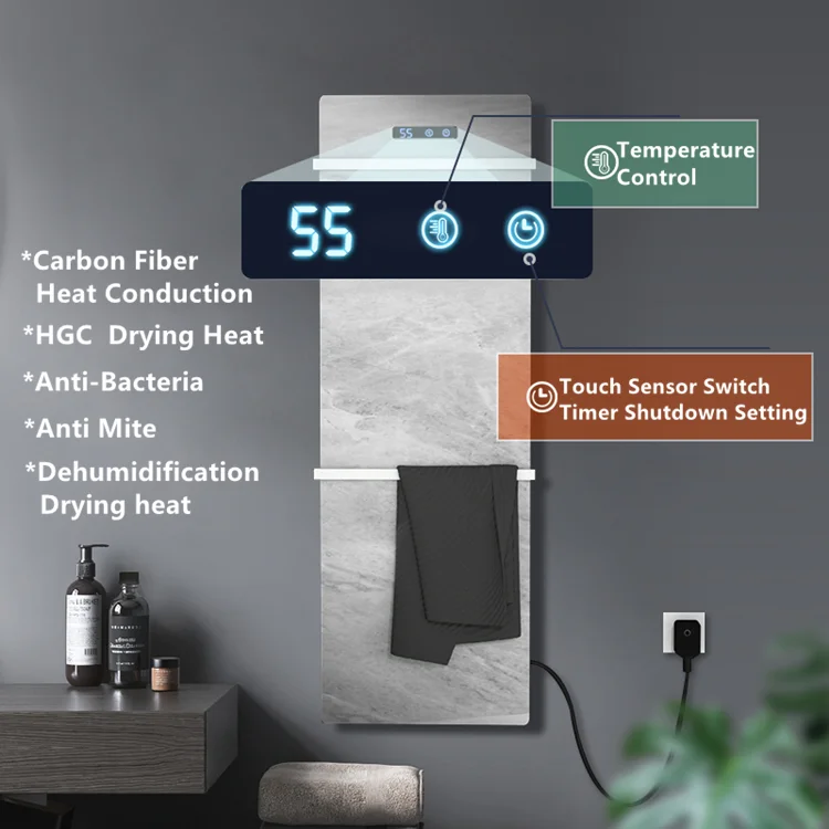 luxury modern manufactures bathroom towel rack wall towel rack stainless steel electric heated towel rack