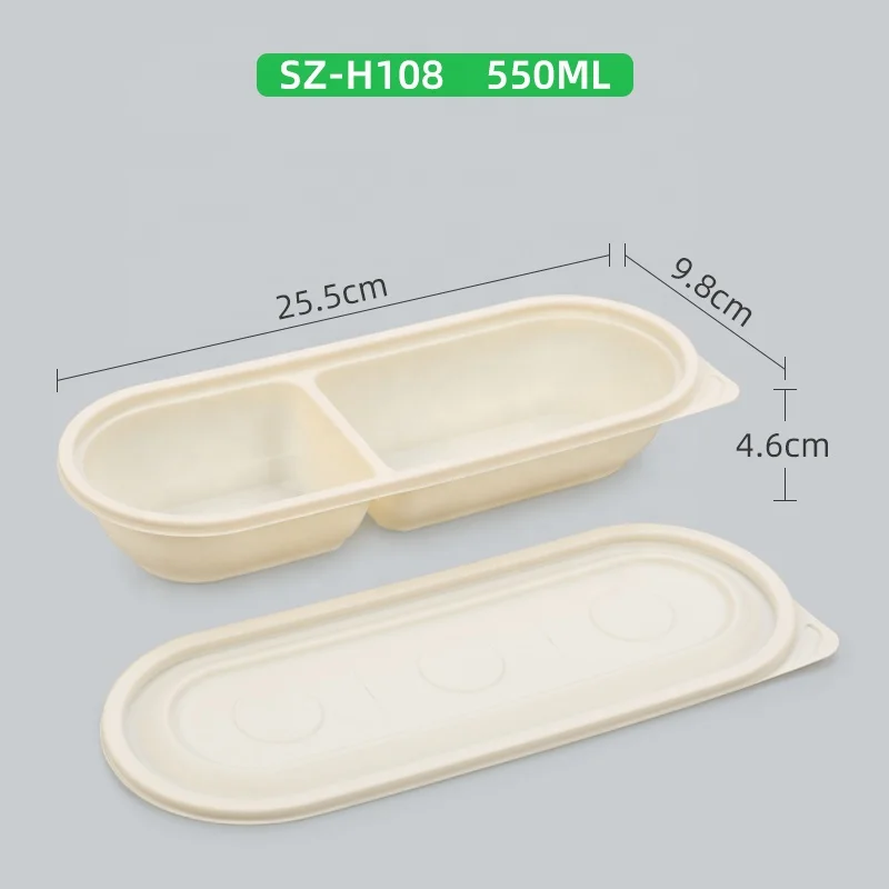 Take away fast food box lunch bowls biodegradable food packaging container corn starch lunch box