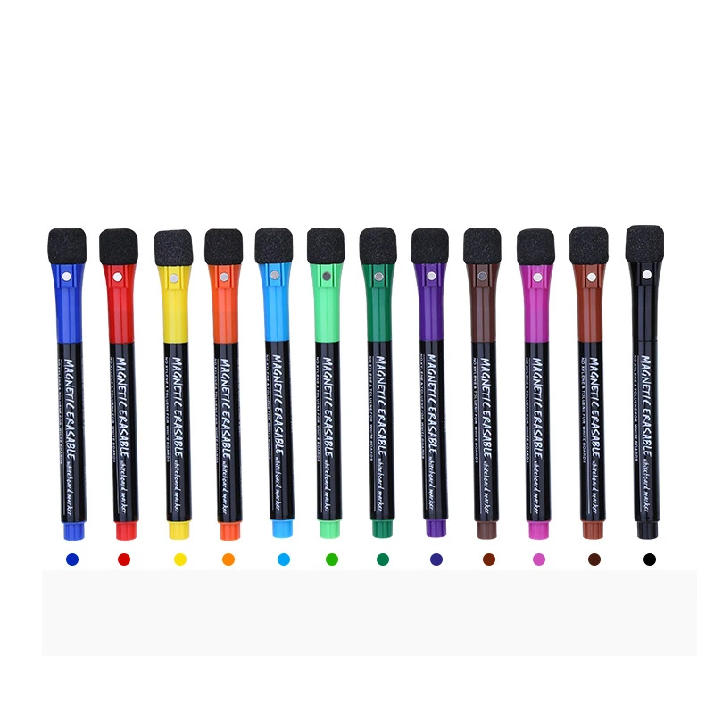 12 colors  colorful  magnetic dry erase whiteboard marker